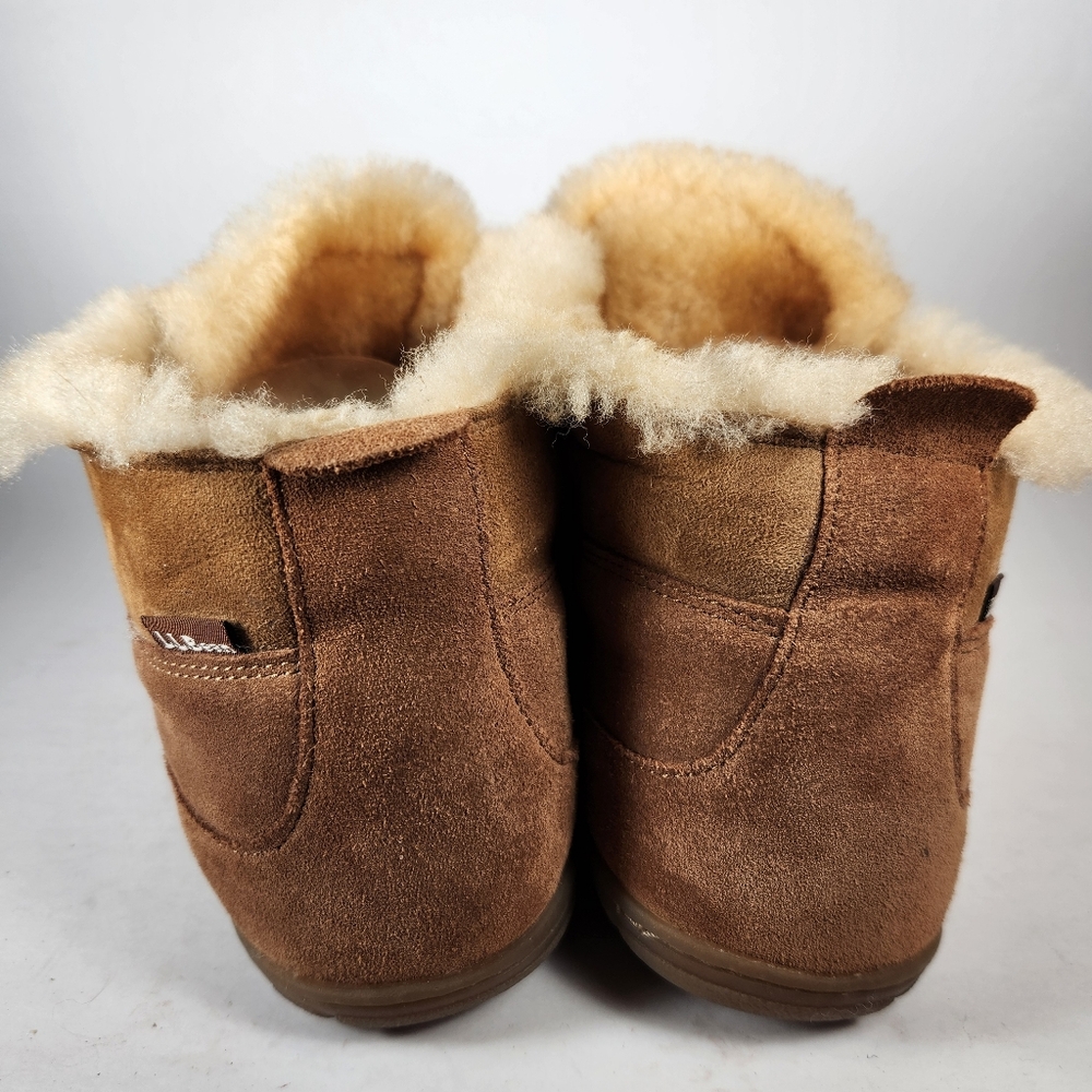 L.L. BEAN Mens Wicked Good Chukka Boot 12 Brown Shearling Lined Shoe Slipper - Picture 5 of 12